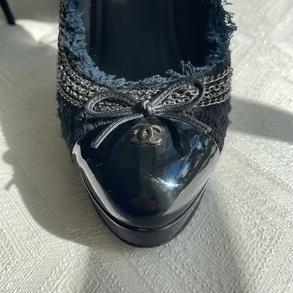 Chanel tweed and patent heels size 40 - Picture 4 of 9